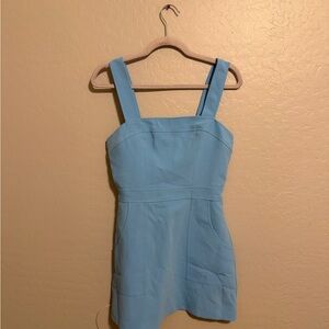 Amanda Uprichard Ace Blue Sleeveless Dress